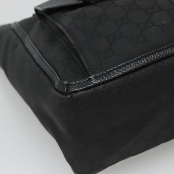 GUCCI GG Canvas Tote Bag Nylon Outlet Black Silver - Picture 11 of 16